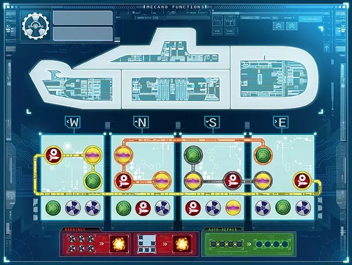 Captain Sonar — plateau / interface mécano